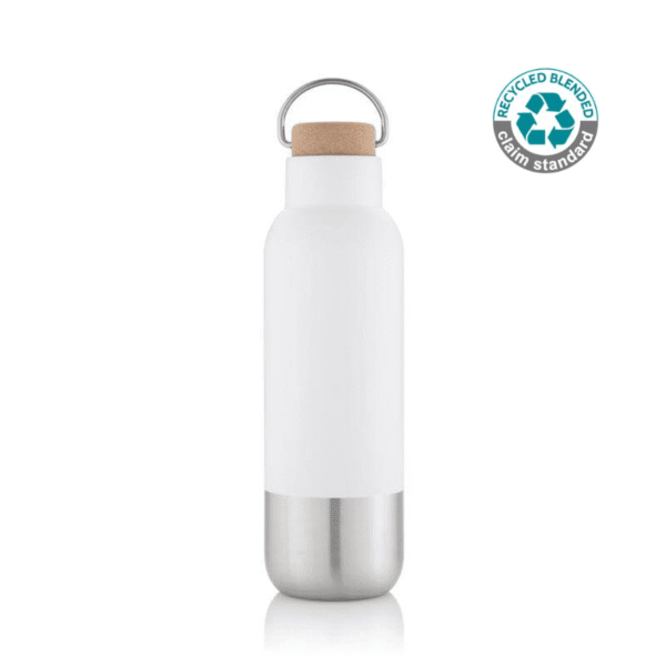 AVERSA - Hans Larsen RCS Recycled Stainless Steel Insulated Water Bottle - White - Image 1
