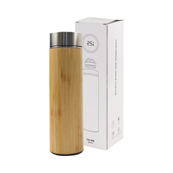 Bamboo Flask with Temperature Display - Image 5