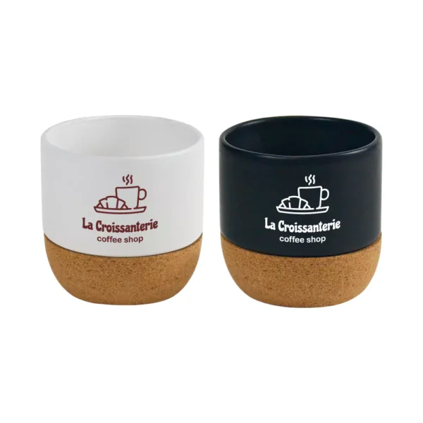 Ceramic Cup with Cork Base 6 oz Matte Finish - Image 3