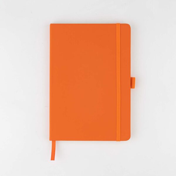 JURSI - Giftology A5 PU Notebook with Pen Loop - Orange - Image 1