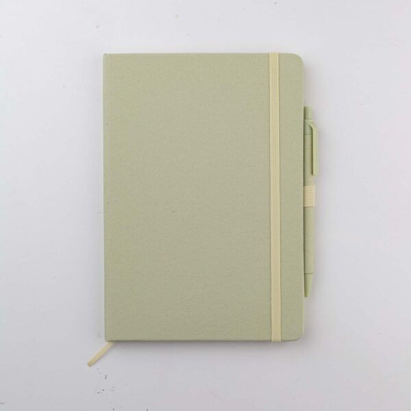 ABULA - Eco-Neutral® A5 Hard Cover Notebook & Pen Set - Kiwi Paper - Image 8