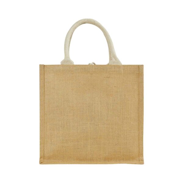 Eco-Friendly Jute Bags with Front Cotton Pocket & Button Closure - Image 1