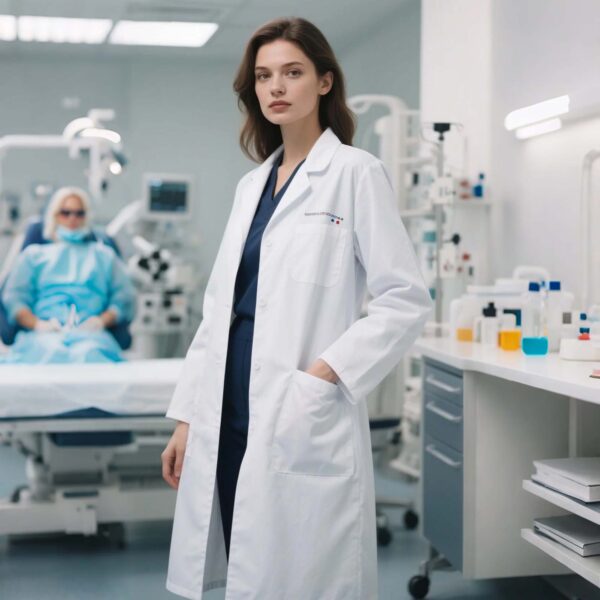 SmartWear Classic White Lab Coat - Image 3