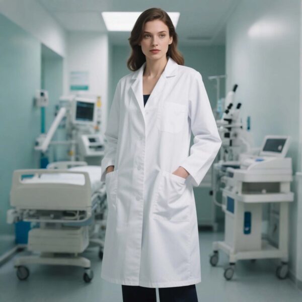 SmartWear Classic White Lab Coat - Image 1