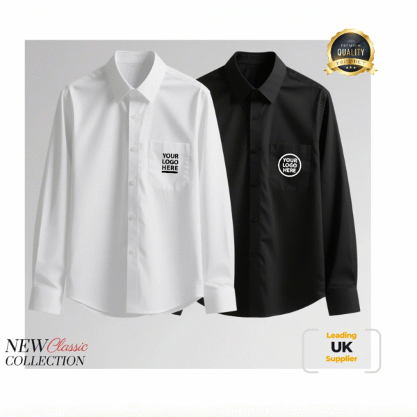 Men Long Sleeve Poplin Corporate Executive Shirt - Image 1