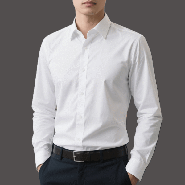 Men Long Sleeve Poplin Corporate Executive Shirt - Image 7
