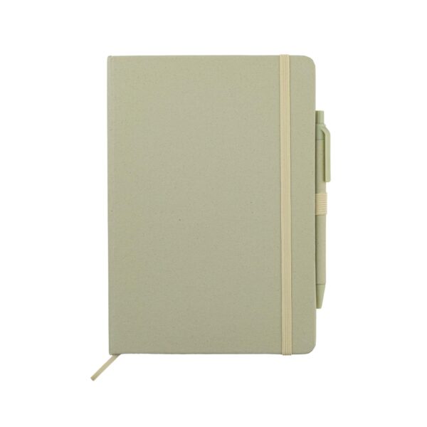ABULA - Eco-Neutral® A5 Hard Cover Notebook & Pen Set - Kiwi Paper - Image 2