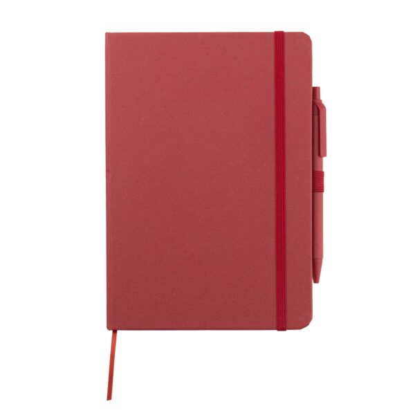 ABULA - Eco-Neutral® A5 Hard Cover Notebook & Pen Set - Cherry Paper - Image 17