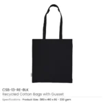 Recycled Cotton Tote Bags with Gusset 8 Oz - Image 9