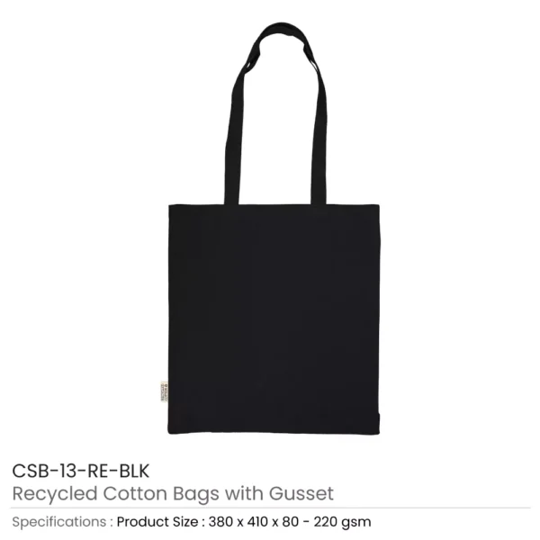 Recycled Cotton Tote Bags with Gusset 8 Oz - Image 9