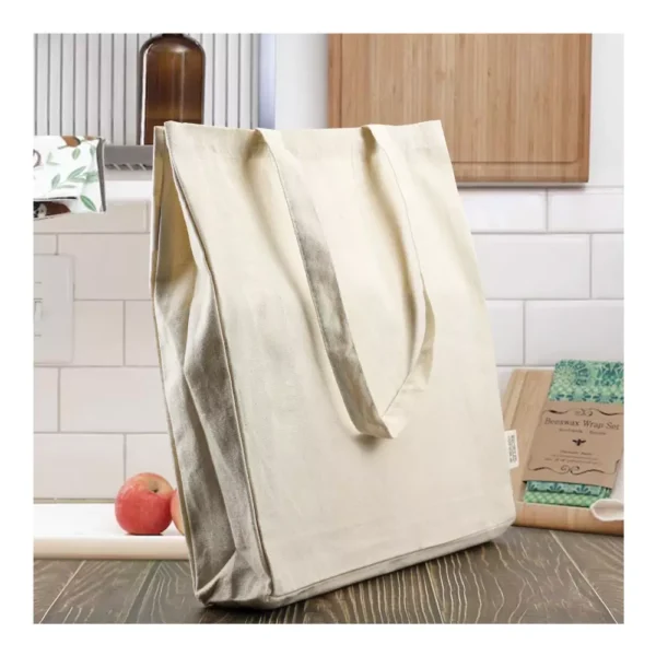 Recycled Cotton Tote Bags with Gusset 8 Oz - Image 3