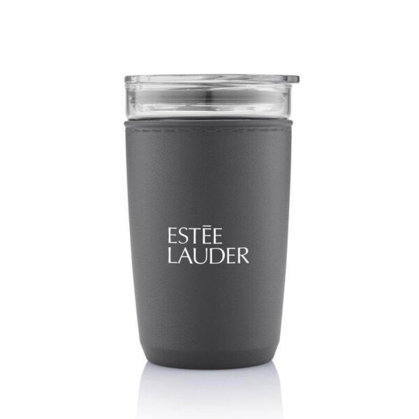 CERRA - Hans Larsen Premium Glass Tumbler with Recycled Protective Sleeve - Black - Image 3