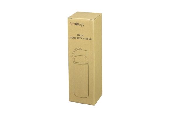 SPELLO - Promotional Glass Bottle with Jute Sleeve - 500ml - Image 3