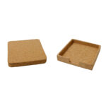 TEREVI - eco-neutral set of 4 Cork Coasters with Cork Stand - Image 5