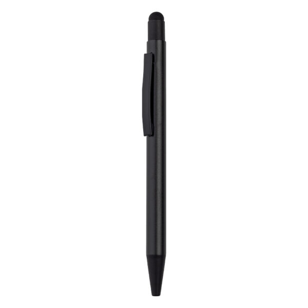 ANGLA - Gift Set of RCS Recycled Aluminium Pen and Keychain - Black - Image 4