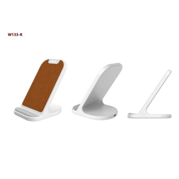 BASEL - @memorii Recycled 10W Wireless Charger Phone Stand - White - Image 6