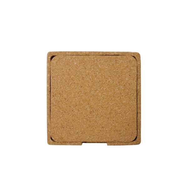 TEREVI - eco-neutral set of 4 Cork Coasters with Cork Stand - Image 7