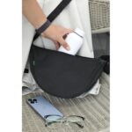 MOURA - GRS Recycled Half Moon Sling Bag - Black - Image 5