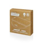 ANZIO - Recycled Leather 15W Wireless Charger - White/Tan - Image 3