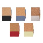 BORSA - eco-neutral A5 Cork Fabric Hard Cover Notebook and Pen Set - Black - Image 6