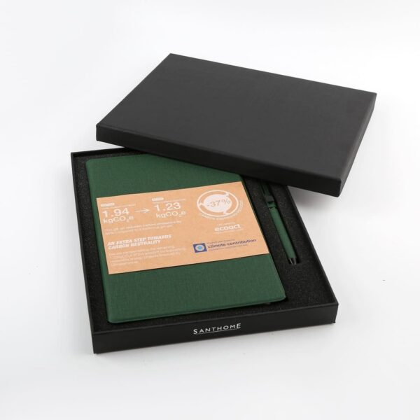 VARDIM - CHANGE ZERO Sustainable Gift Set with Refillable Notebook & Pen - Green - Image 7