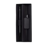 ANGLA - Gift Set of RCS Recycled Aluminium Pen and Keychain - Black - Image 7