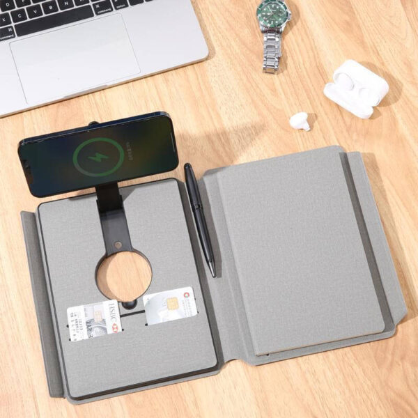 ONEX - CHANGE ZERO Recycled 10000mAh 15W MagSafe Wireless A5 Organizer 32GB - Grey - Image 8