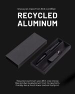 ANGLA - Gift Set of RCS Recycled Aluminium Pen and Keychain - Black - Image 8