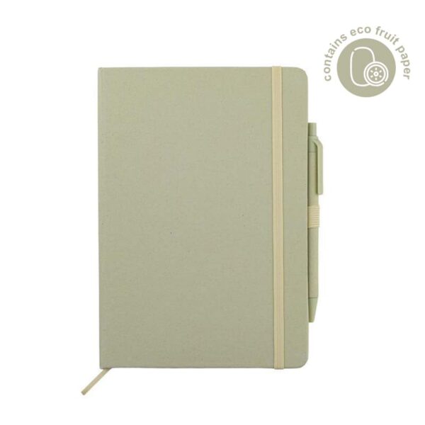 ABULA - Eco-Neutral® A5 Hard Cover Notebook & Pen Set - Kiwi Paper - Image 1