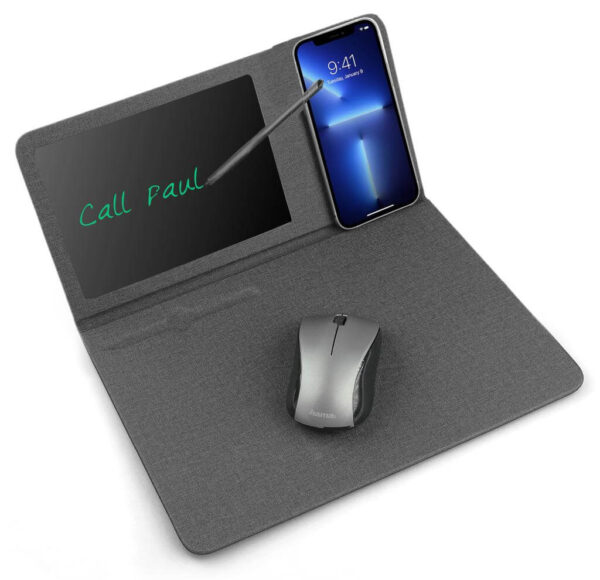 SODEN - @memorii 10W Wireless Charger & Writeable Mouse Pad - Black - Image 1