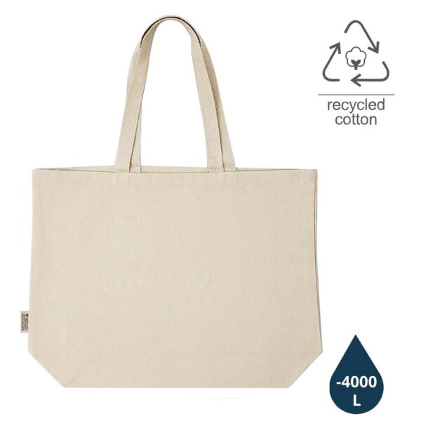 BORKUM - GRS-certified Recycled Cotton Beach / Shopping Bag - Natural - Image 1