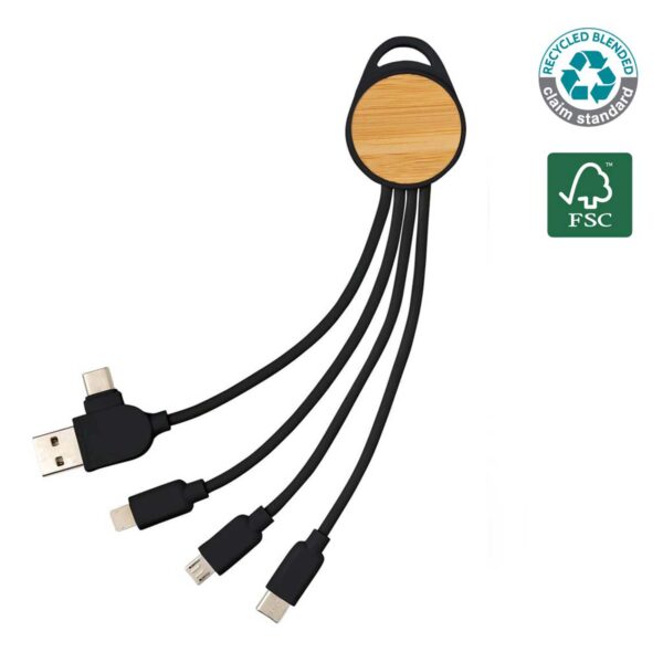 SULZA - CHANGE Collection RCS Recycled 6-in-1 Multi Cable - Image 1