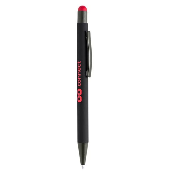 VOJENS - Giftology Metal Soft-touch Ballpen with Stylus - Red - Image 1