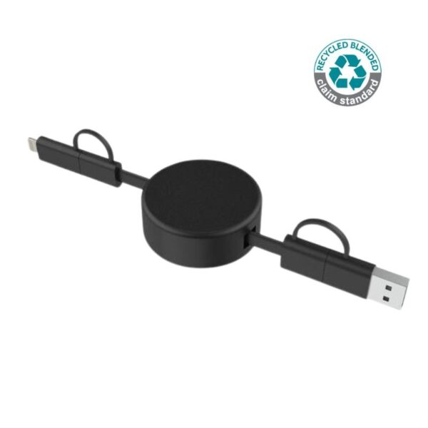 LECCO - @memorii Recycled 6-in-1 retractable Charging Cable - Image 1