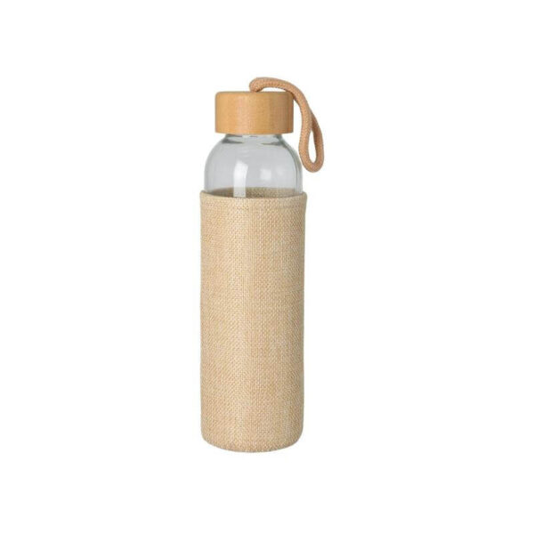 SPELLO - Promotional Glass Bottle with Jute Sleeve - 500ml - Image 1