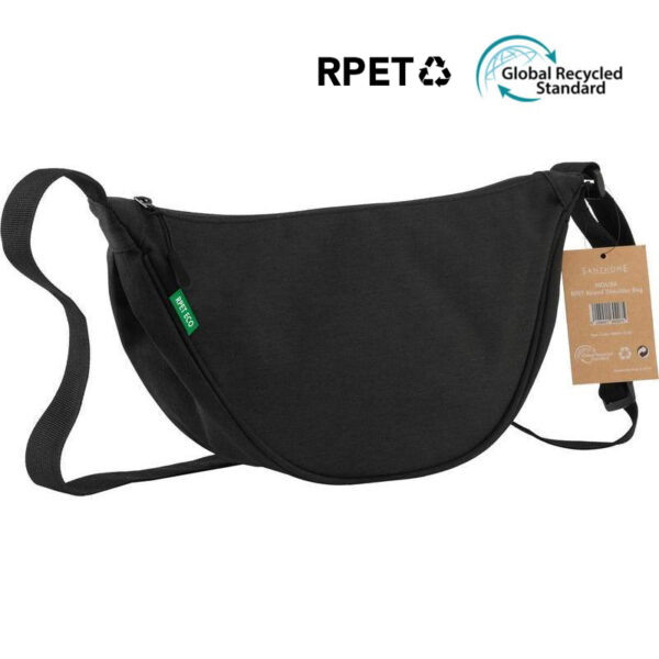MOURA - GRS Recycled Half Moon Sling Bag - Black - Image 1