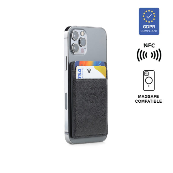 ROMA - Santhome® 2-in-1 Mag Cardholder and Inbuilt NFC Digital Business Card - Black - Image 1