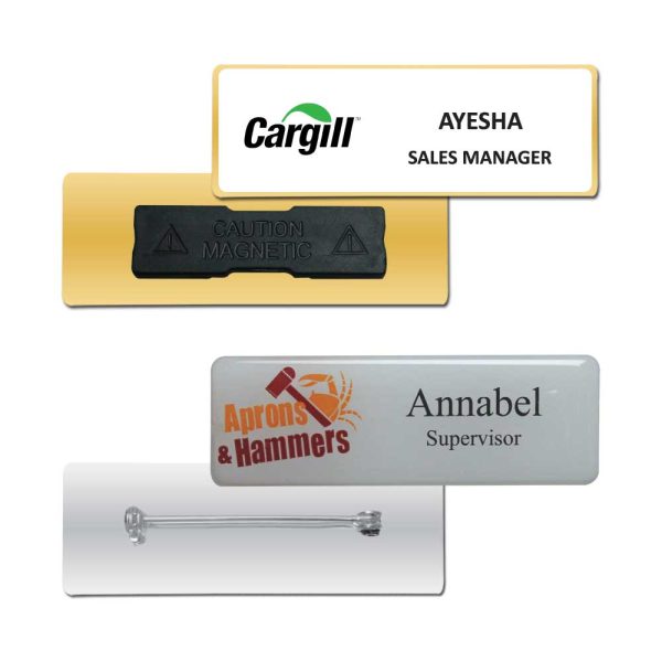 Metal Name Badges in Gold and Silver Plated - Image 3