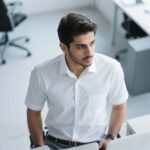 Men Short Sleeve Poplin Corporate Executive Shirt - Image 4