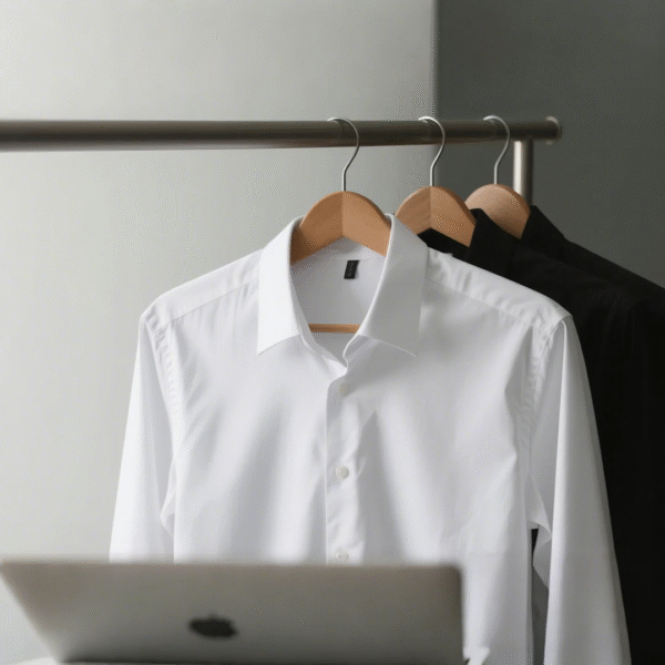 Men Long Sleeve Poplin Corporate Executive Shirt - Image 11